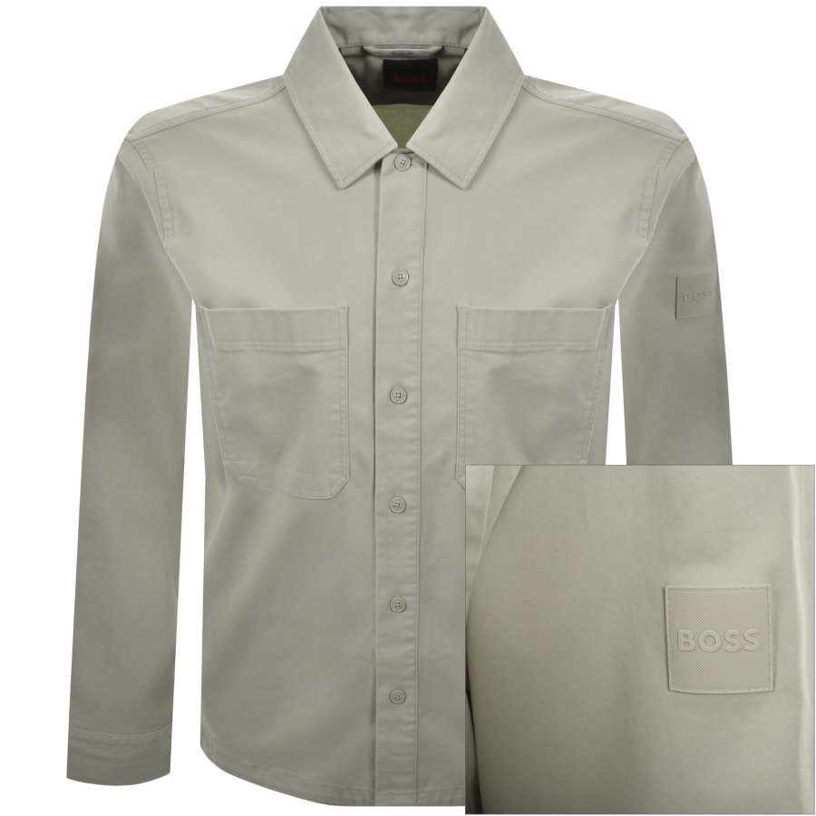 Image number 1 for BOSS Locky 4 Overshirt Beige