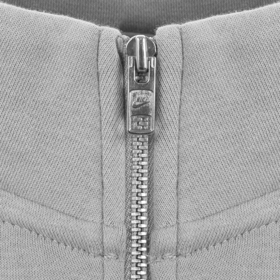 Image number 4 for Nike Quarter Zip Fleece Sweatshirt Grey