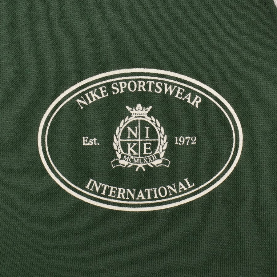 Image number 3 for Nike Quarter Zip Fleece Sweatshirt Green