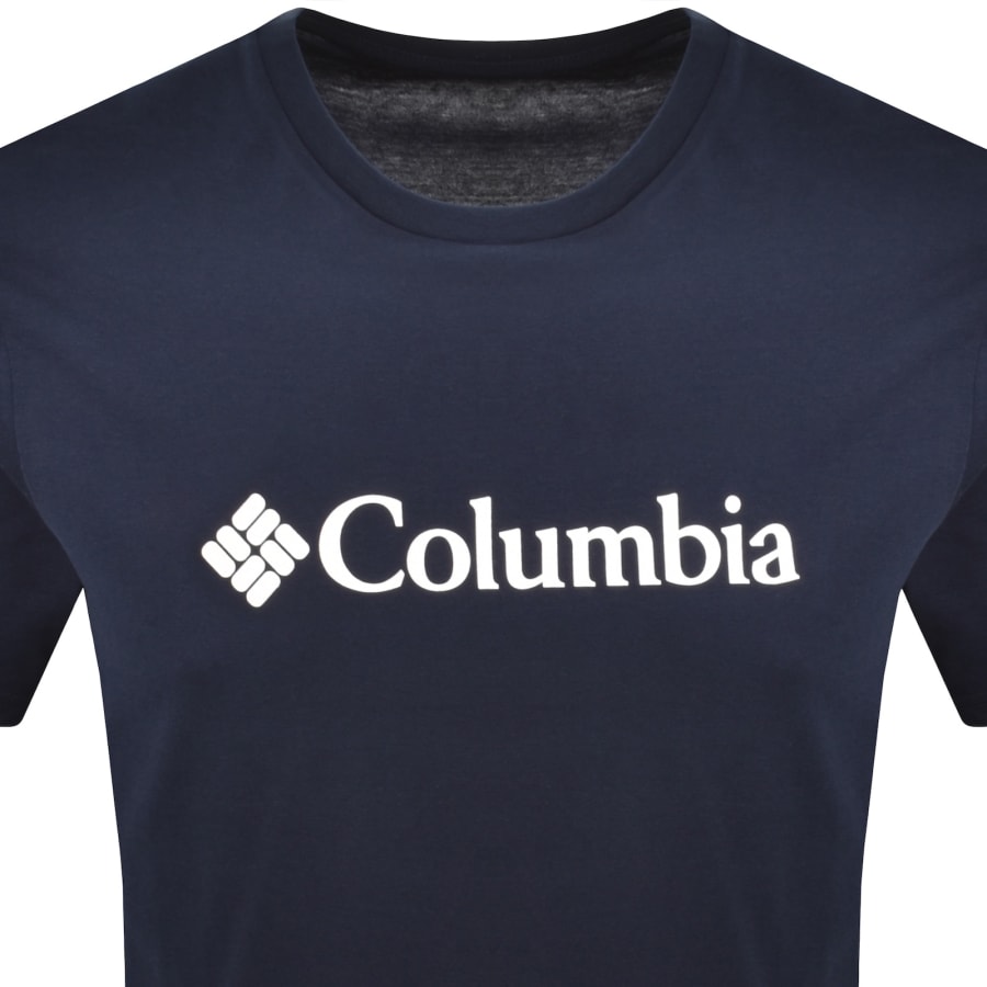 Image number 2 for Columbia Basic Logo T Shirt Collegiate Navy