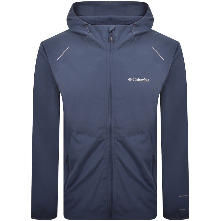 Image number 1 for Columbia Tech II Wind Jacket Blue