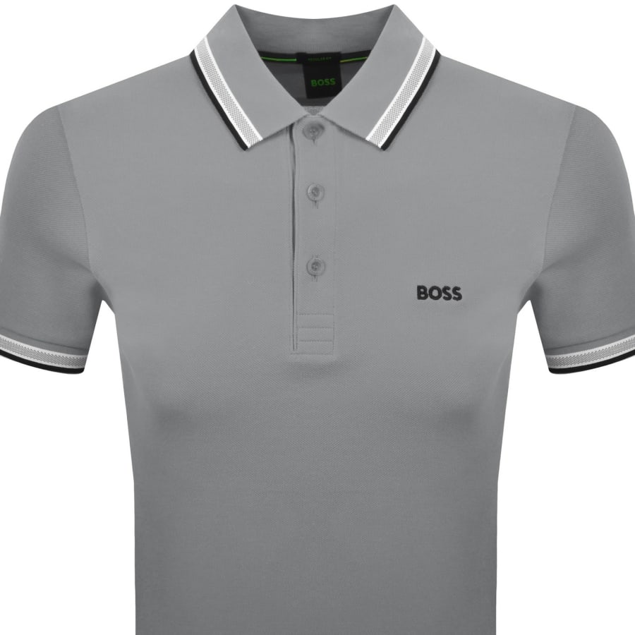 Image number 2 for BOSS Paddy Polo T Shirt Open Grey