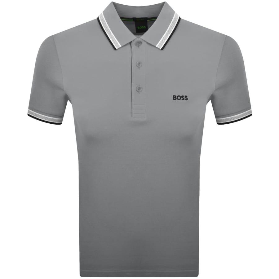 Image number 1 for BOSS Paddy Polo T Shirt Open Grey