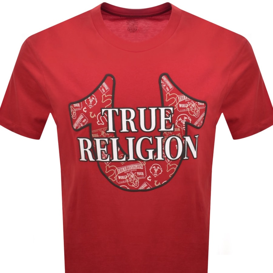 Image number 2 for True Religion Logo T Shirt Red