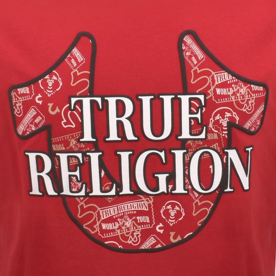 Image number 3 for True Religion Logo T Shirt Red