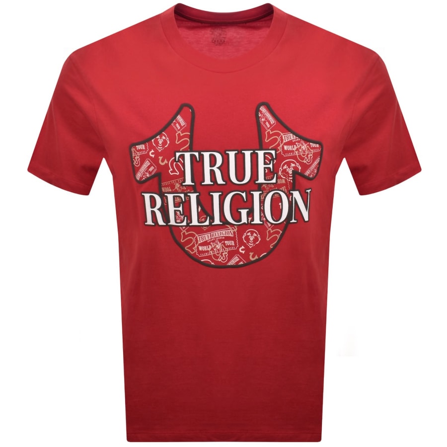 Image number 1 for True Religion Logo T Shirt Red