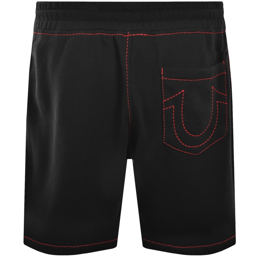 Image number 2 for True Religion Buddha Face Fleece Shorts Black