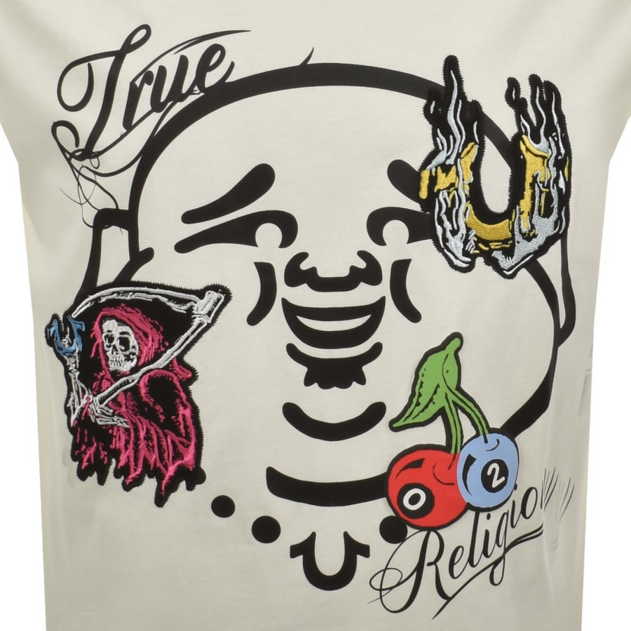 Image number 3 for True Religion Logo T Shirt Cream