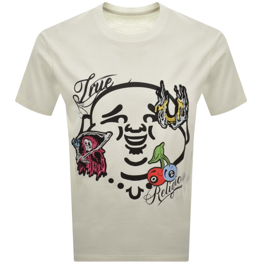 Image number 1 for True Religion Logo T Shirt Cream