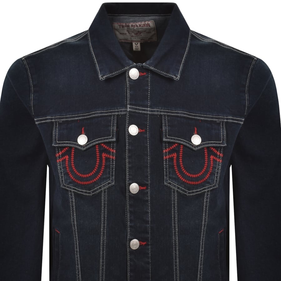 Image number 2 for True Religion Ladder Stitch Denim Jacket Blue