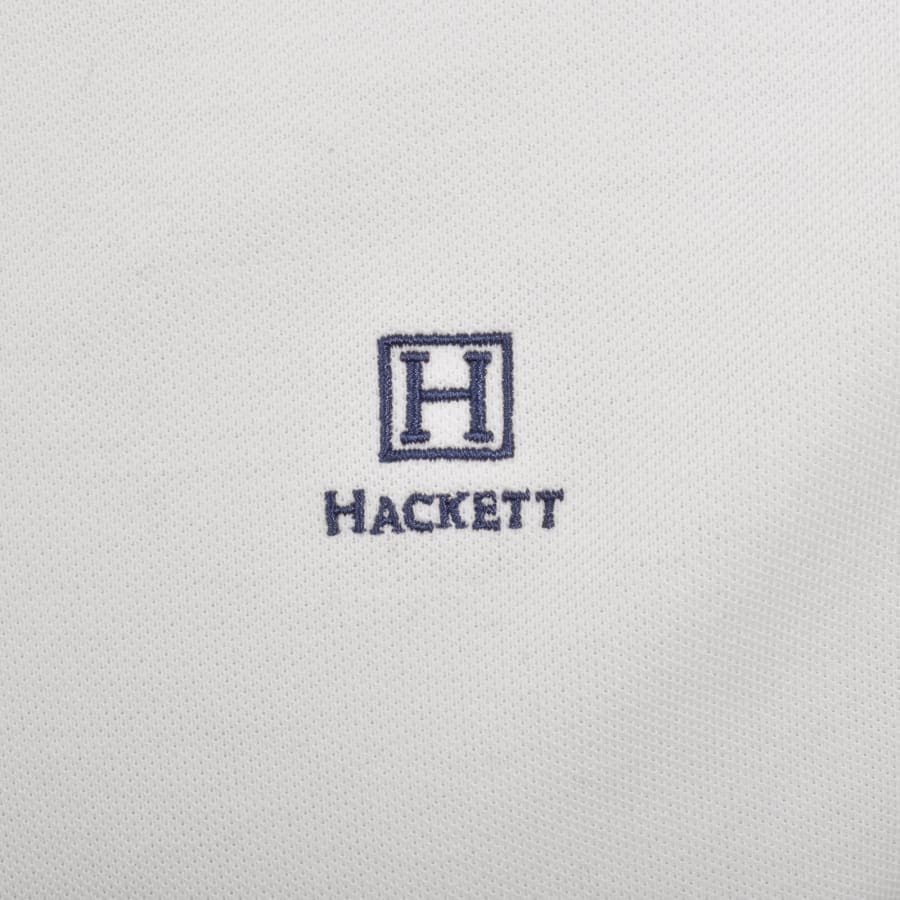 Image number 3 for Hackett Heritage H Tape Polo T Shirt White