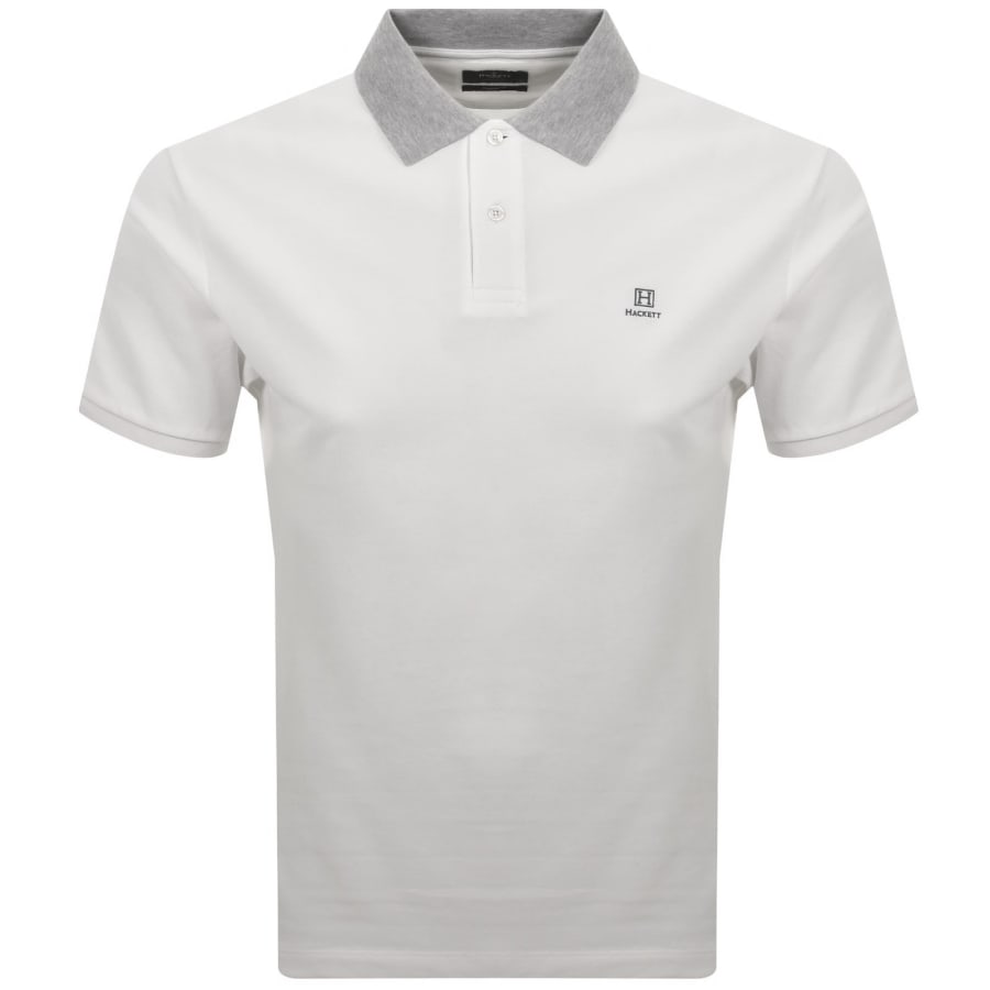 Image number 1 for Hackett Heritage H Tape Polo T Shirt White