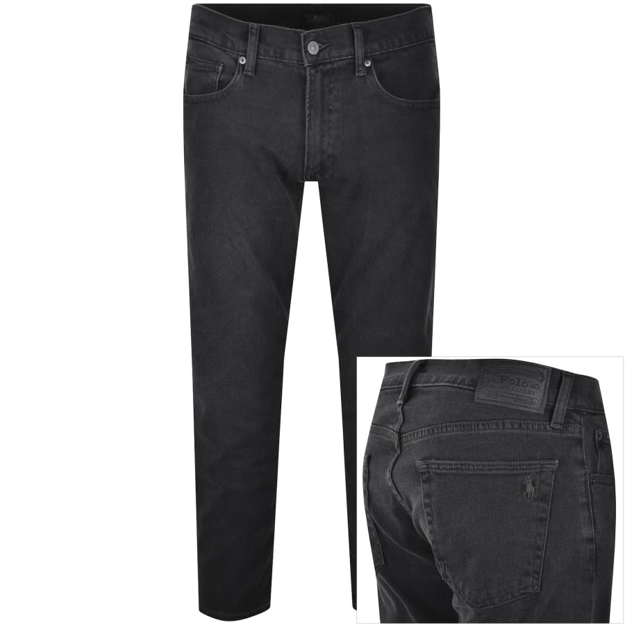 Image number 1 for Ralph Lauren Parkside Tapered Fit Dark Grey Jeans