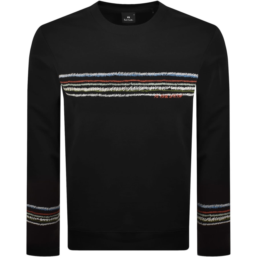 Image number 1 for Paul Smith Stripes Sweatshirt Black