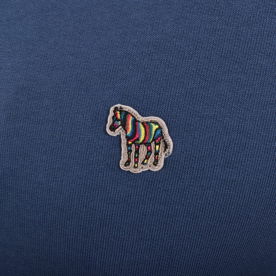 Image number 3 for Paul Smith Zebra Half Zip Sweatshirt Blue