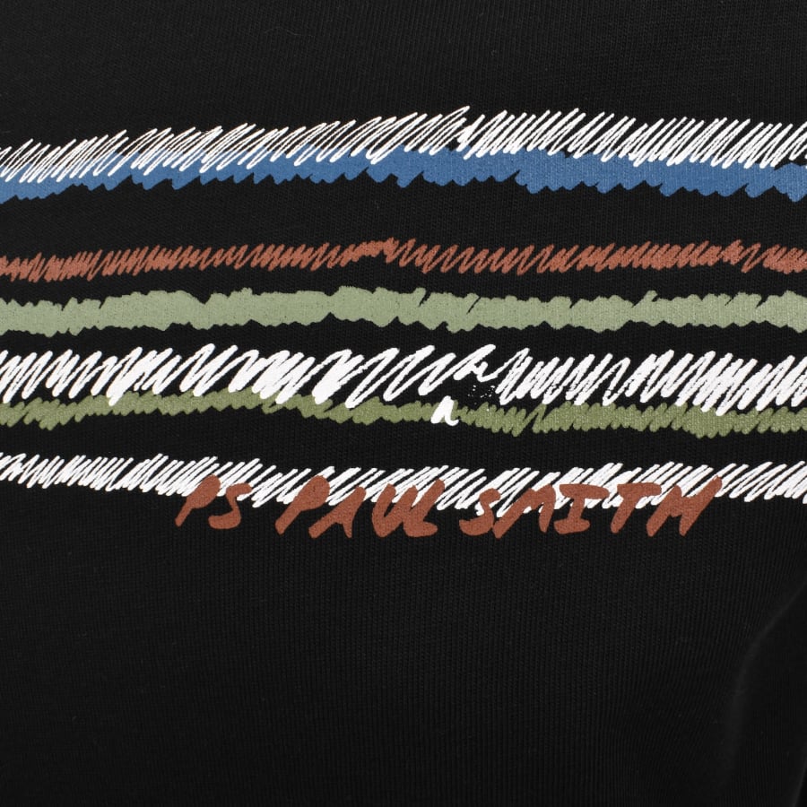 Image number 3 for Paul Smith Striped Regular Fit T Shirt Black
