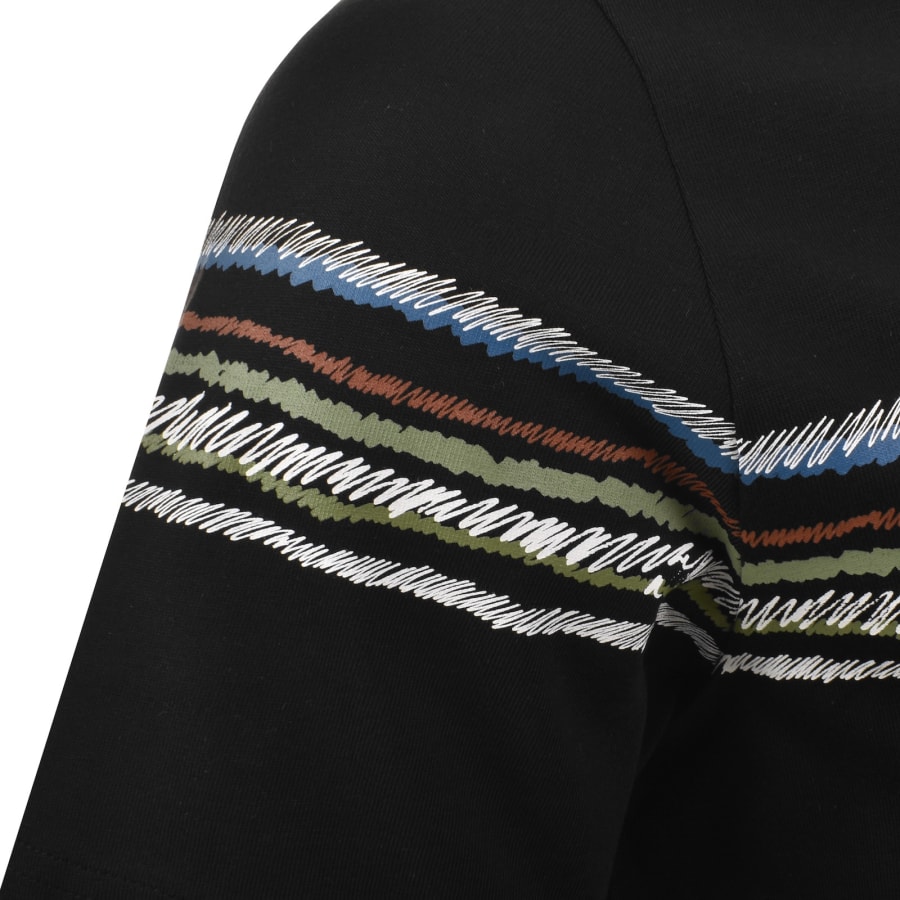 Image number 4 for Paul Smith Striped Regular Fit T Shirt Black