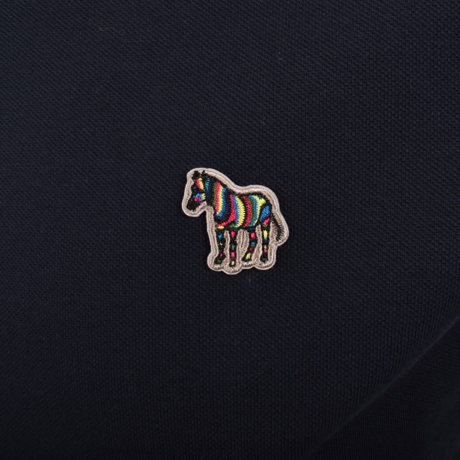 Image number 3 for Paul Smith Tipped Polo T Shirt Navy