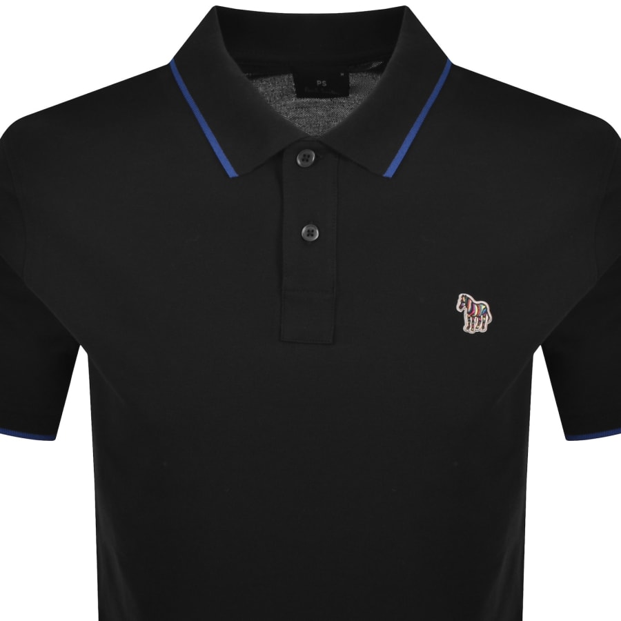 Image number 2 for Paul Smith Tipped Polo T Shirt Black