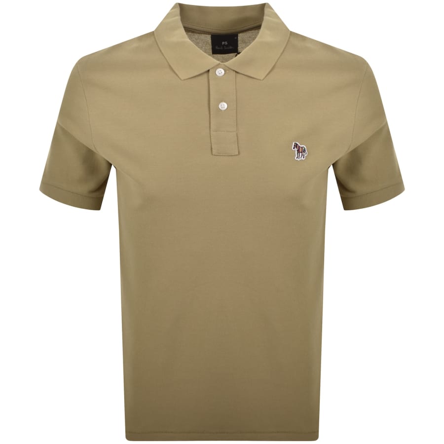 Image number 1 for Paul Smith Zebra Polo T Shirt Beige