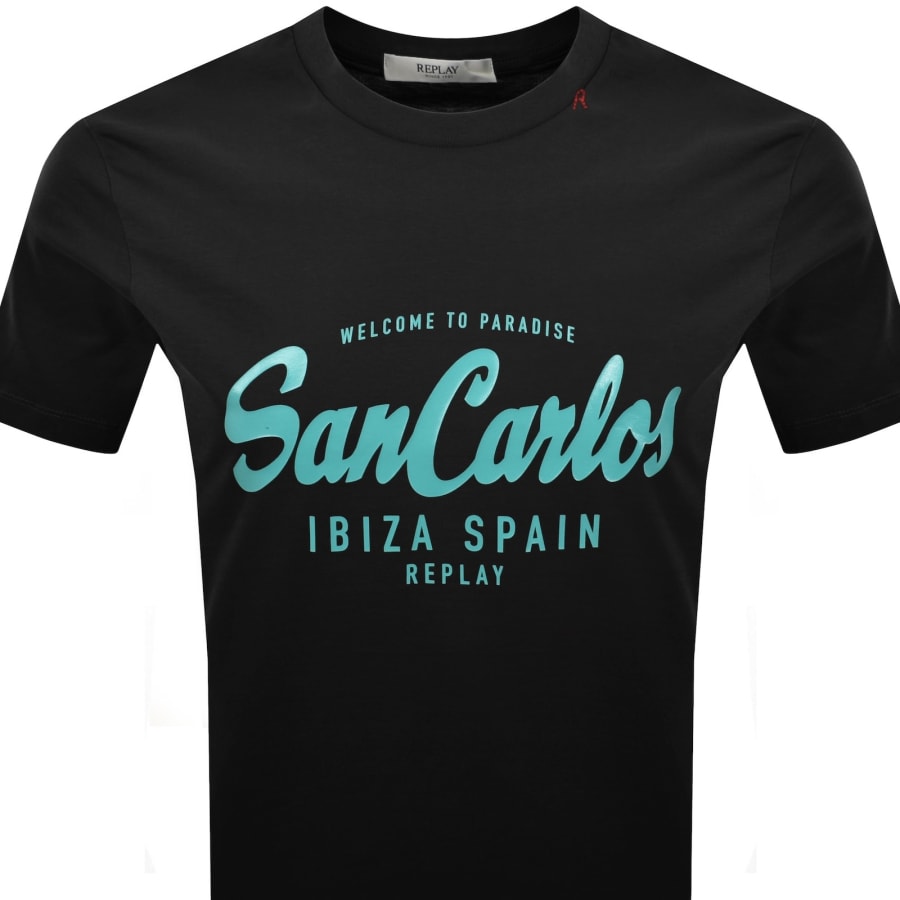 Image number 2 for Replay Graphic T Shirt Black
