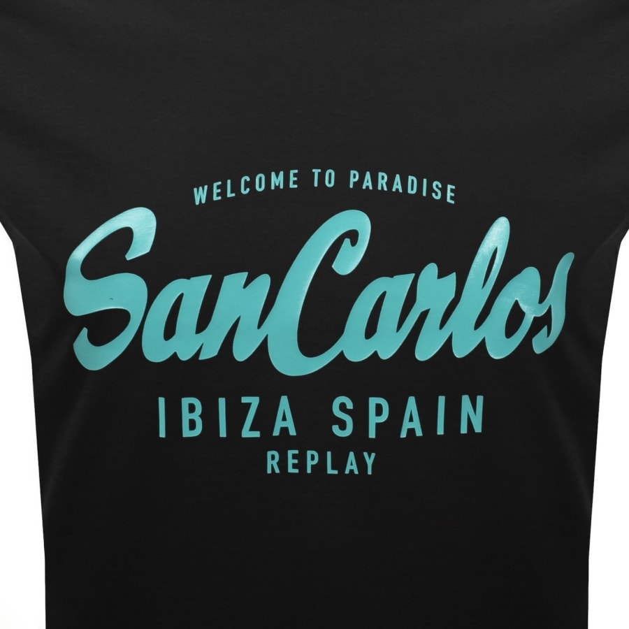 Image number 3 for Replay Graphic T Shirt Black