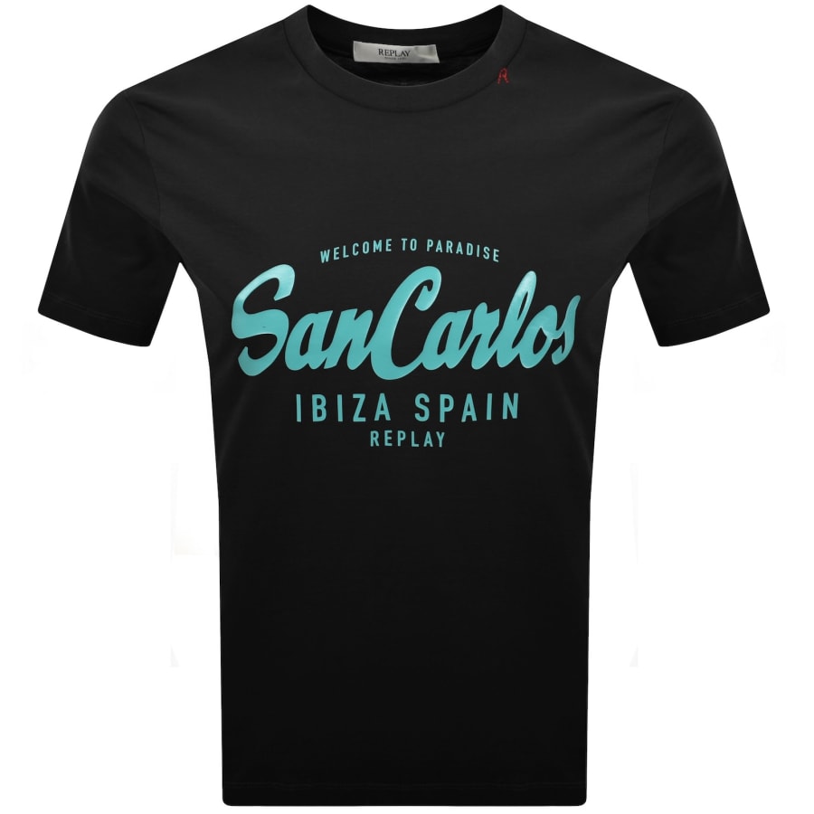 Image number 1 for Replay Graphic T Shirt Black