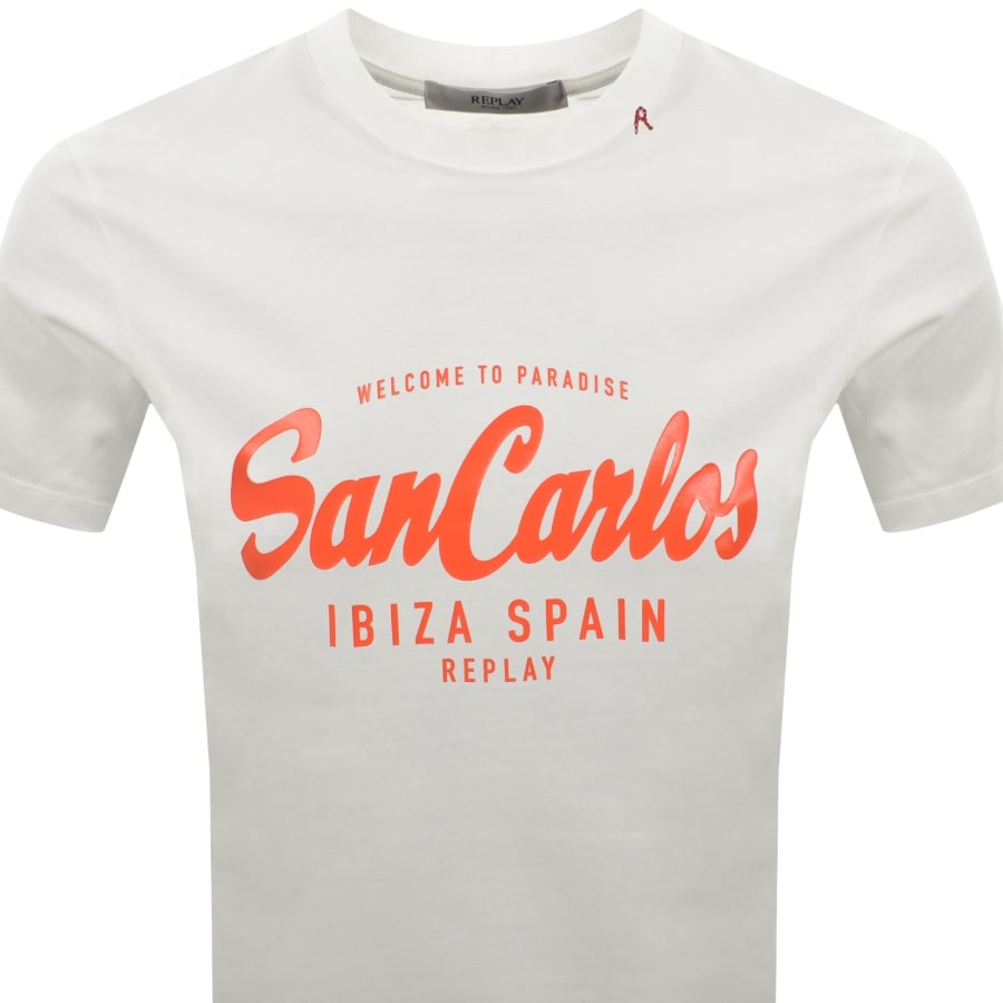 Image number 2 for Replay Graphic T Shirt White