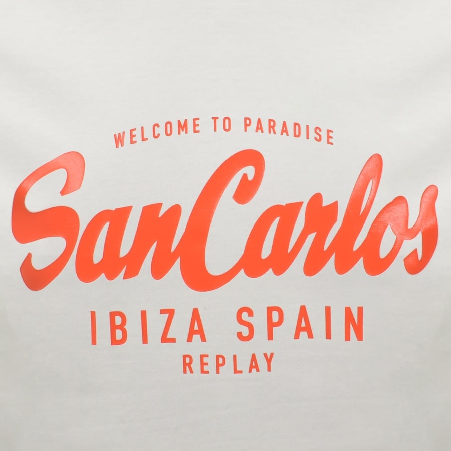 Image number 3 for Replay Graphic T Shirt White