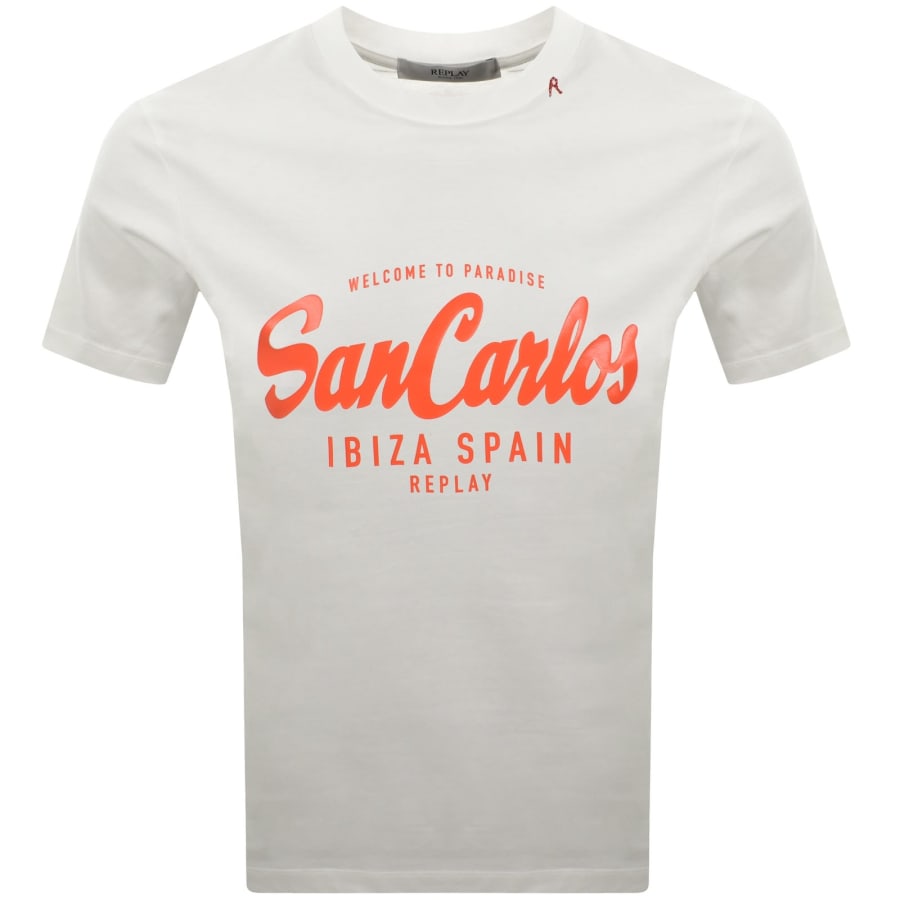 Image number 1 for Replay Graphic T Shirt White