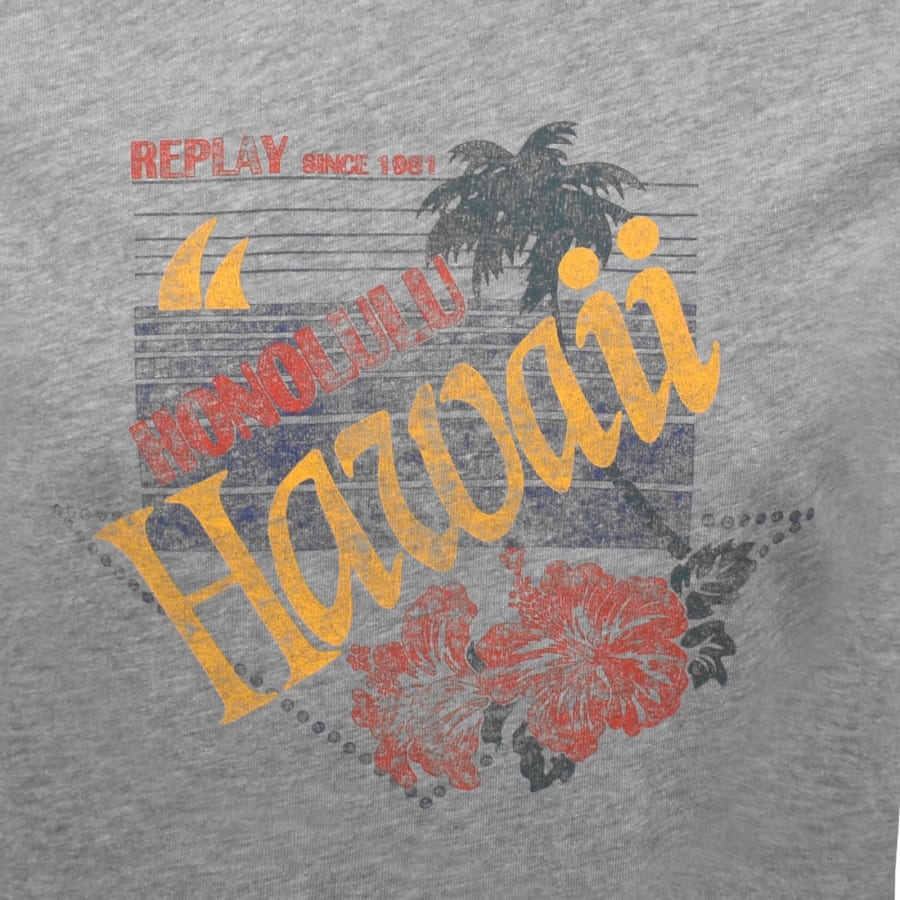 Image number 3 for Replay Graphic T Shirt Grey