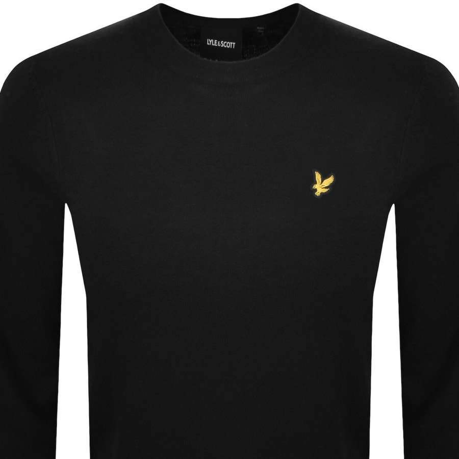 Image number 2 for Lyle And Scott Cotton Merino Jumper Black