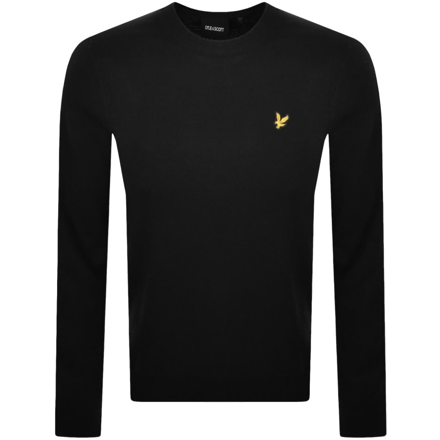 Image number 1 for Lyle And Scott Cotton Merino Jumper Black