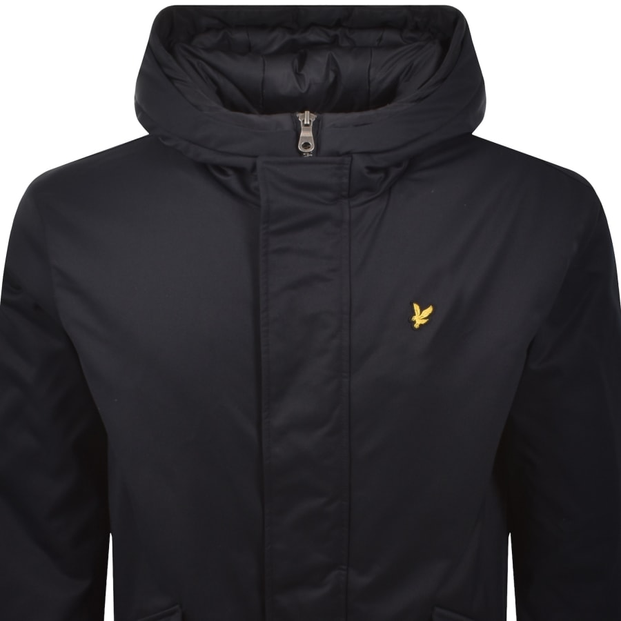 Image number 2 for Lyle And Scott Padded Fishtail Parka Dark Navy