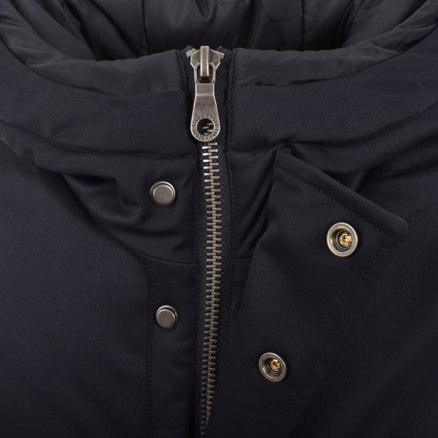 Image number 4 for Lyle And Scott Padded Fishtail Parka Dark Navy