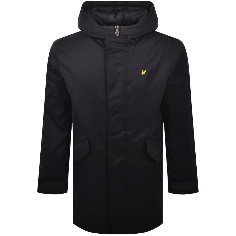 Image number 1 for Lyle And Scott Padded Fishtail Parka Dark Navy
