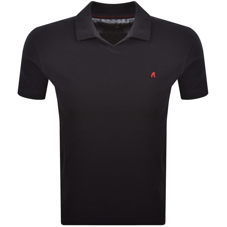 Image number 2 for Replay Short Sleeved Slim Fit Polo T Shirt Navy