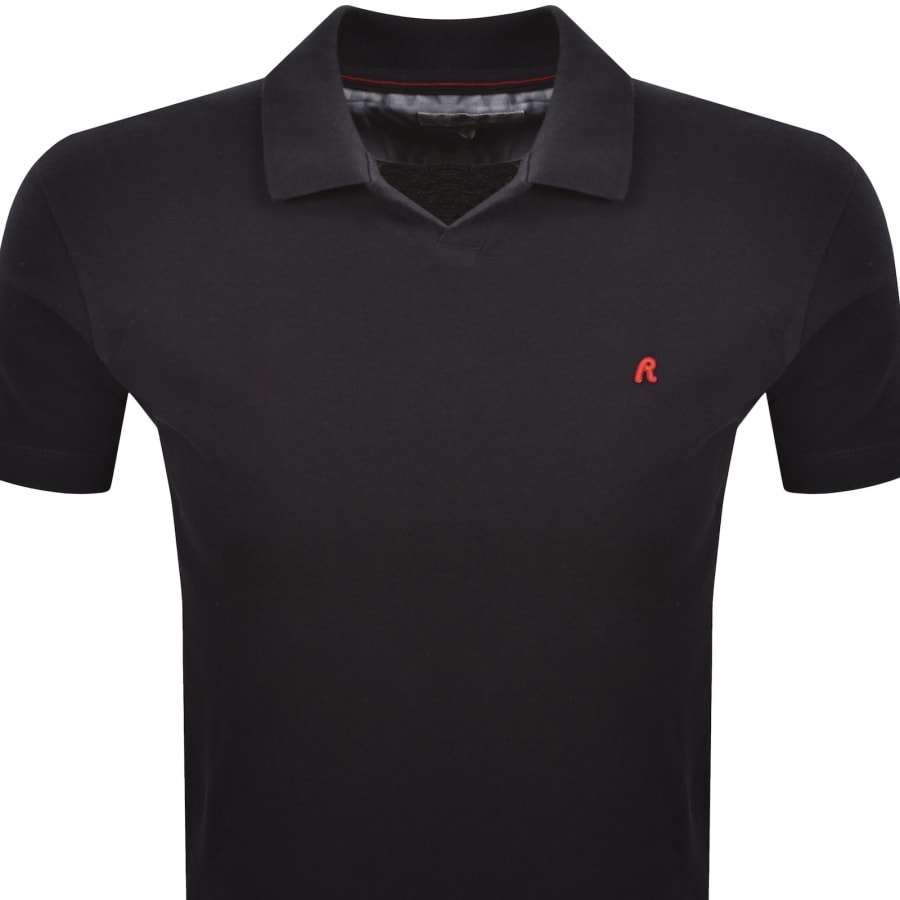 Image number 3 for Replay Short Sleeved Slim Fit Polo T Shirt Navy