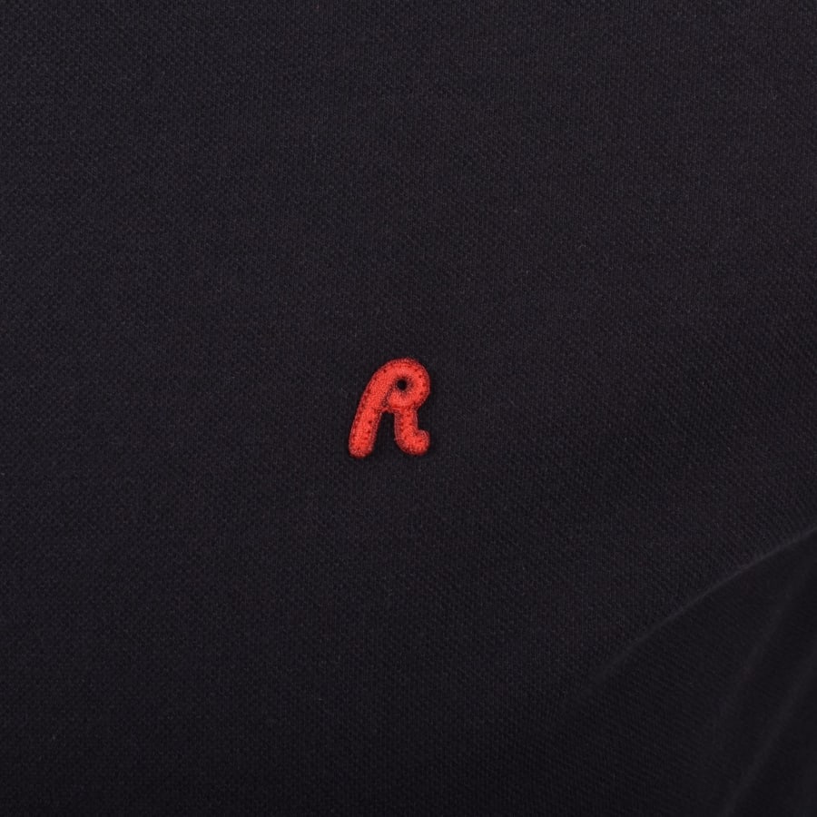 Image number 4 for Replay Short Sleeved Slim Fit Polo T Shirt Navy