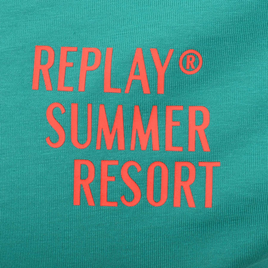 Image number 4 for Replay Graphic T Shirt Blue