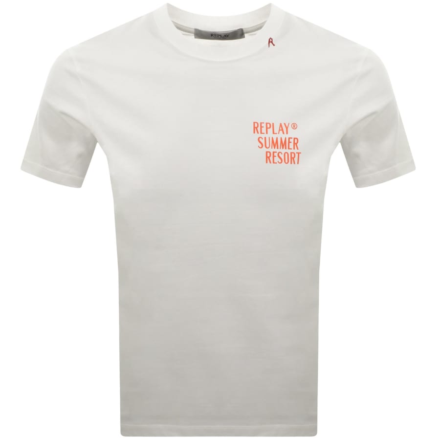 Image number 2 for Replay Graphic T Shirt White