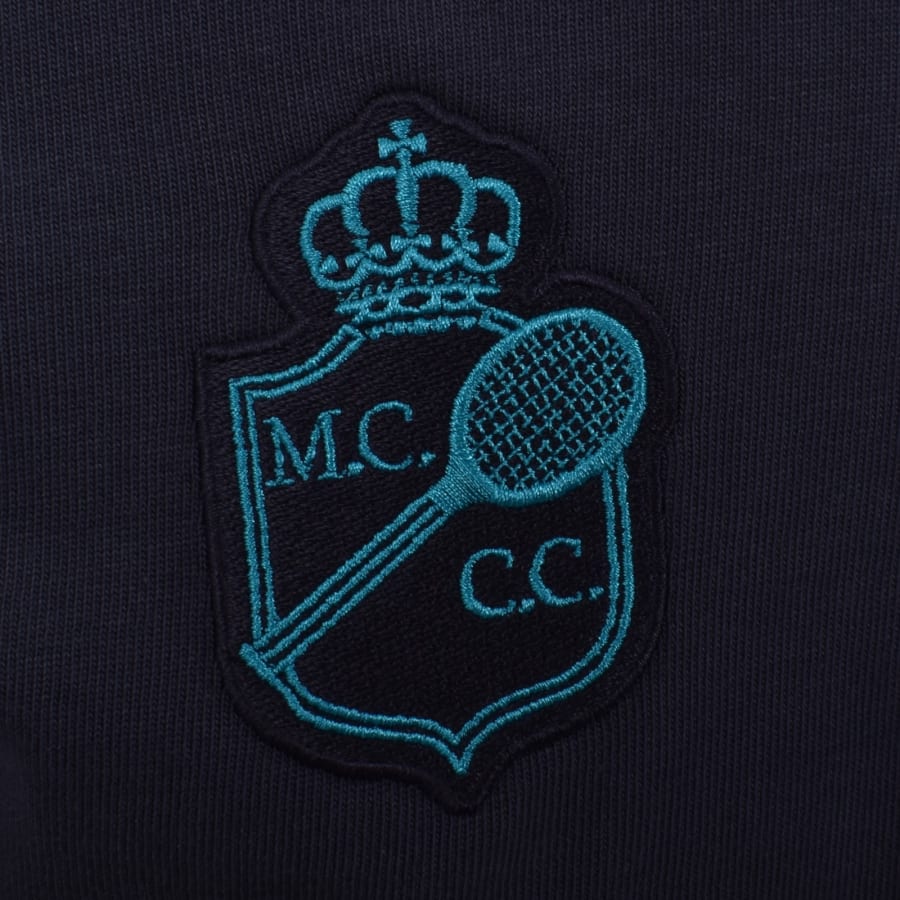Image number 4 for Replay Long Sleeved Polo T Shirt Navy
