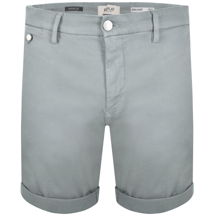 Image number 1 for Replay Benni Regular Fit Denim Shorts Blue