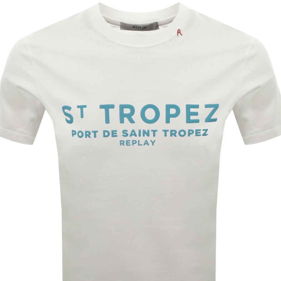 Image number 2 for Replay Graphic T Shirt White