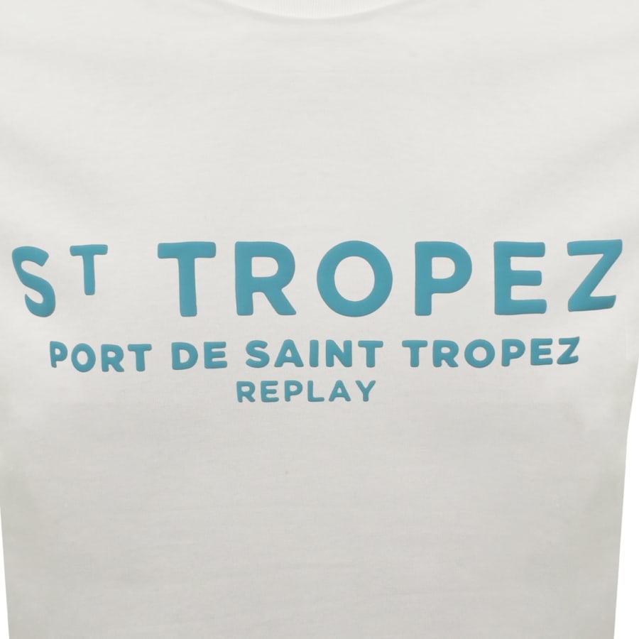 Image number 3 for Replay Graphic T Shirt White