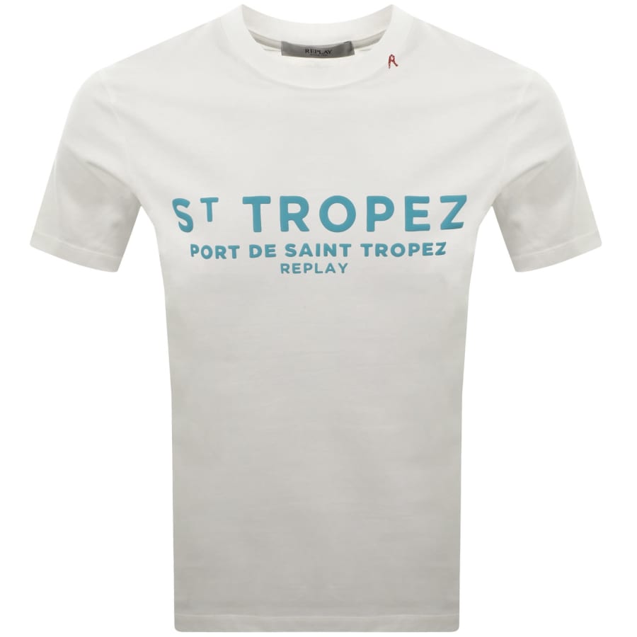 Image number 1 for Replay Graphic T Shirt White