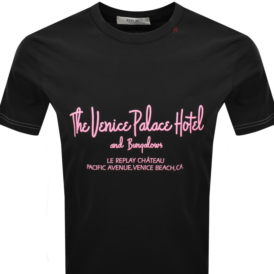 Image number 2 for Replay Graphic T Shirt Black