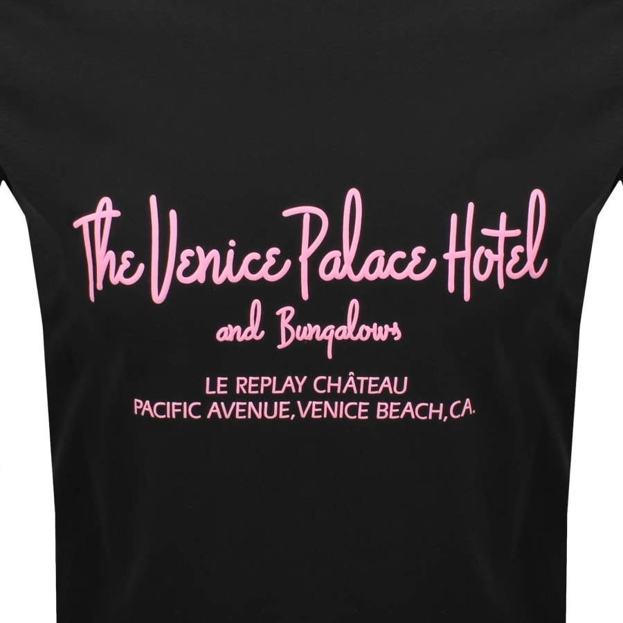Image number 3 for Replay Graphic T Shirt Black