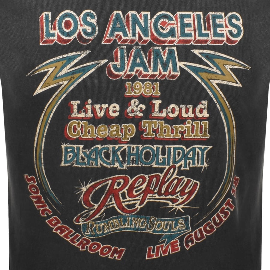 Image number 3 for Replay Graphic T Shirt Grey