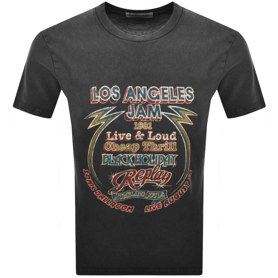 Image number 1 for Replay Graphic T Shirt Grey